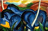 Blue Wall Art - The Large Blue Horses